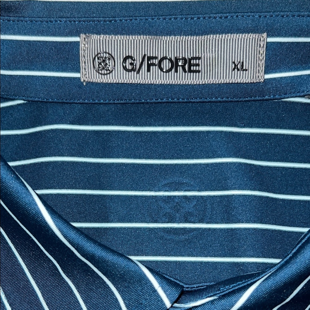 NWT 
G/FORE - Striped Tech-Jersey Polo Shirt - Blue XL - Picture 4 of 6